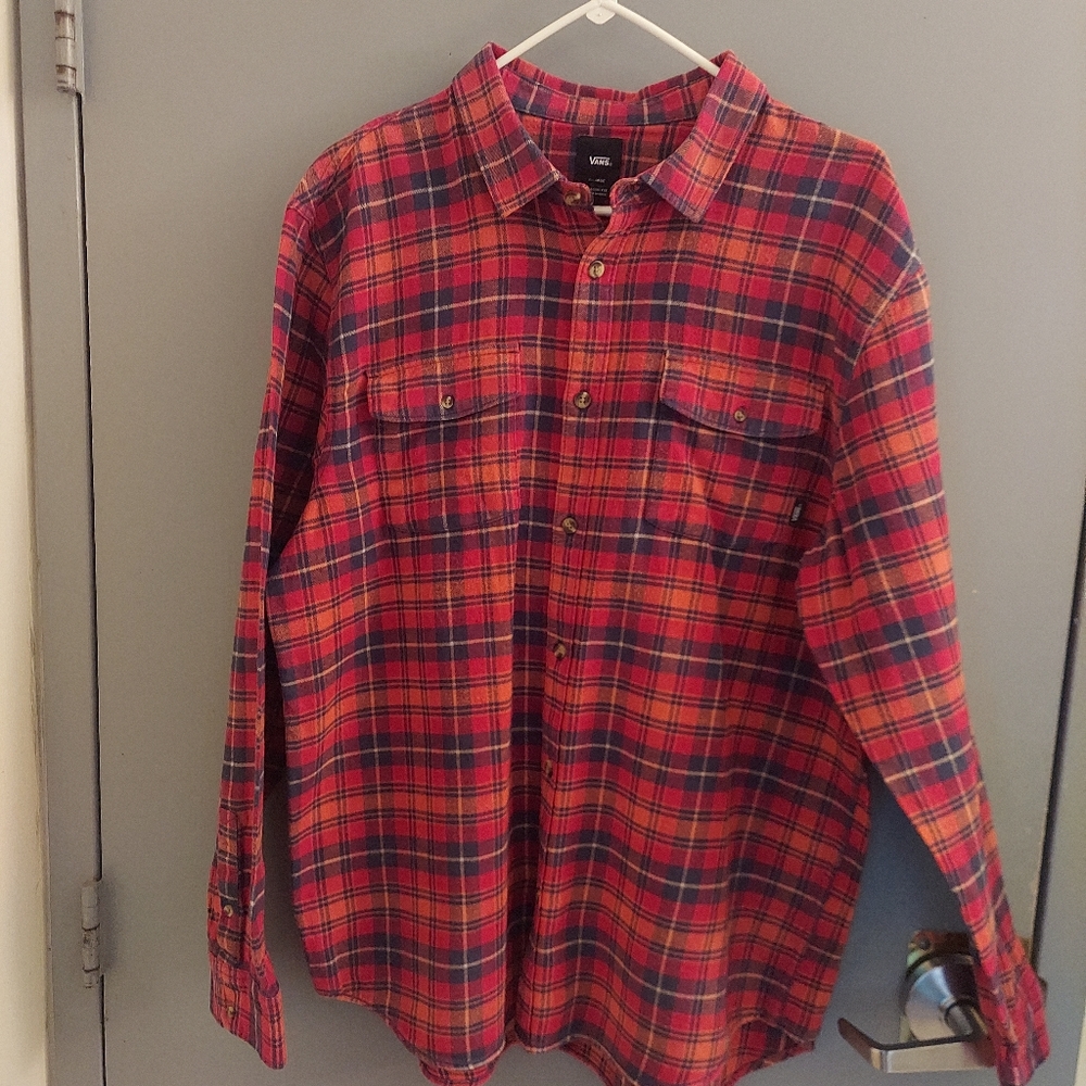 Vans plaid button up shirt